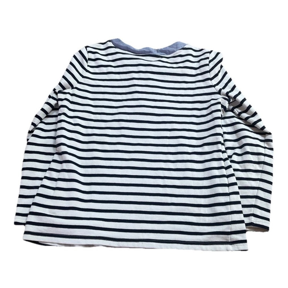 Tommy Hilfiger Striped Lace-Up Neck Top Long Sleeve Women's Medium - Picture 4 of 4